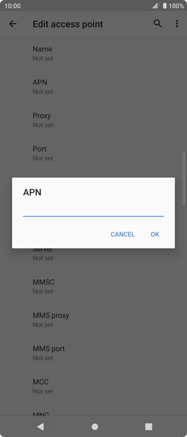 Key in wap.vodafone.co.uk and press OK.
