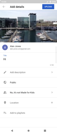 Key in the required text and press UPLOAD.