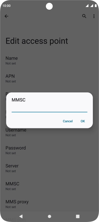 Key in http://mms.vodafone.co.uk/servlets/mms and press OK.