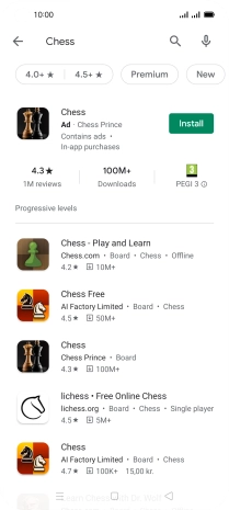 Press the required app.