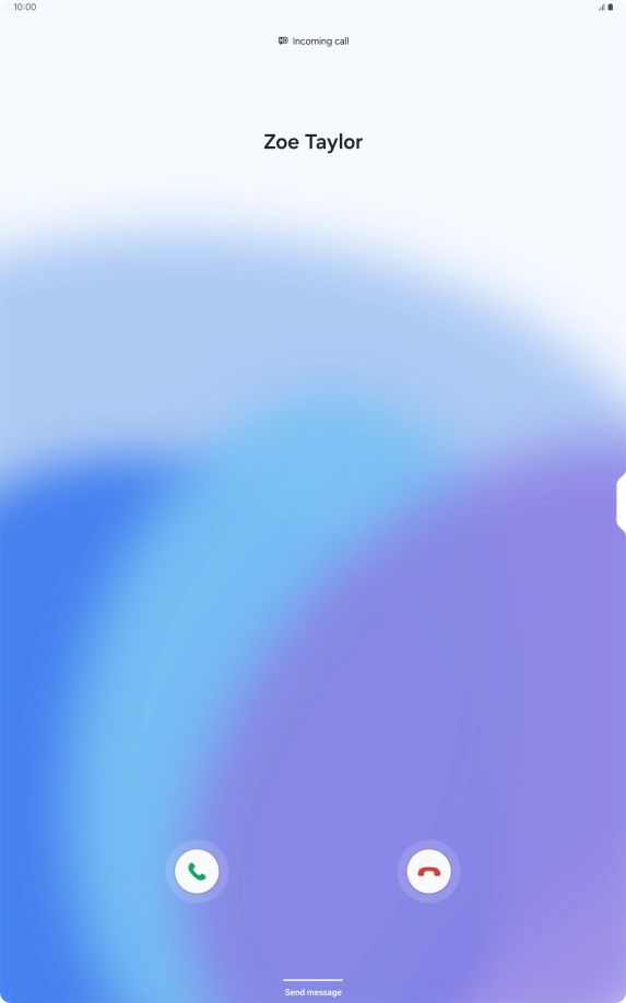 Press the reply icon.