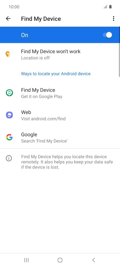 Press the Home key to return to the home screen.
