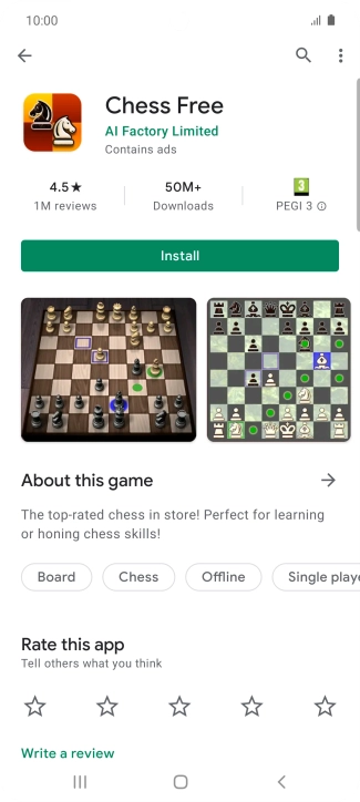 Press Install and follow the instructions on the screen to install the app.