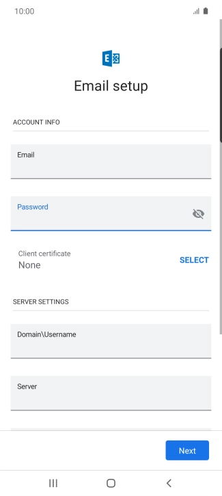 To turn on the function, press SELECT and follow the instructions on the screen to install the required certificate.