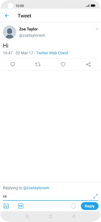 Write your reply and press Reply.