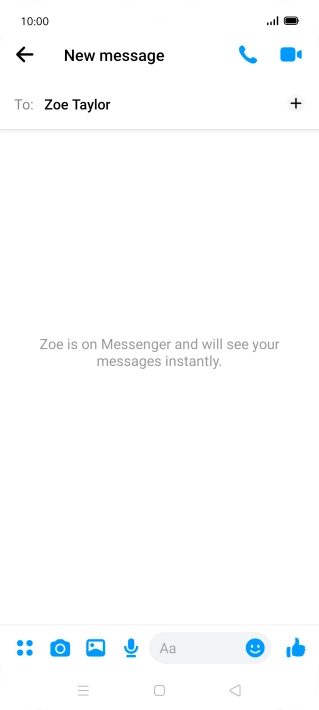 Press the text input field.