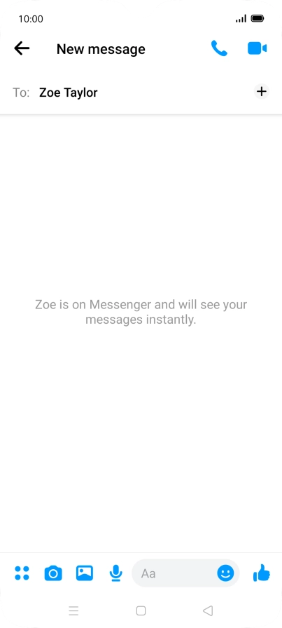 Press the text input field.