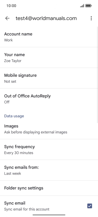 Press Account name and key in the required name.