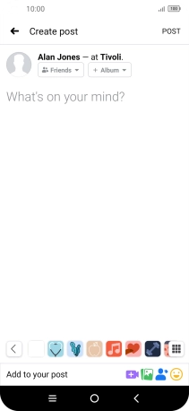 Press the text input field.
