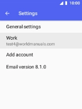 Select the required email account.