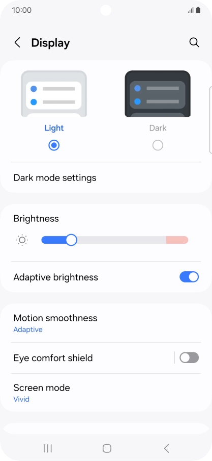 Press the indicator next to 