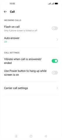 Press Carrier call settings.