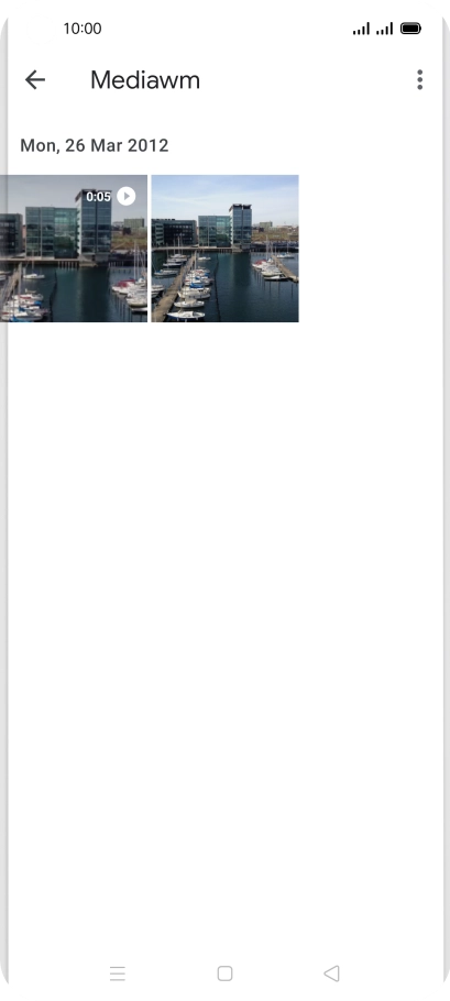 Press the required picture or video clip.