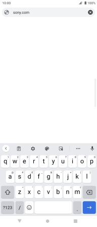 Key in the address of the required web page and press arrow right.