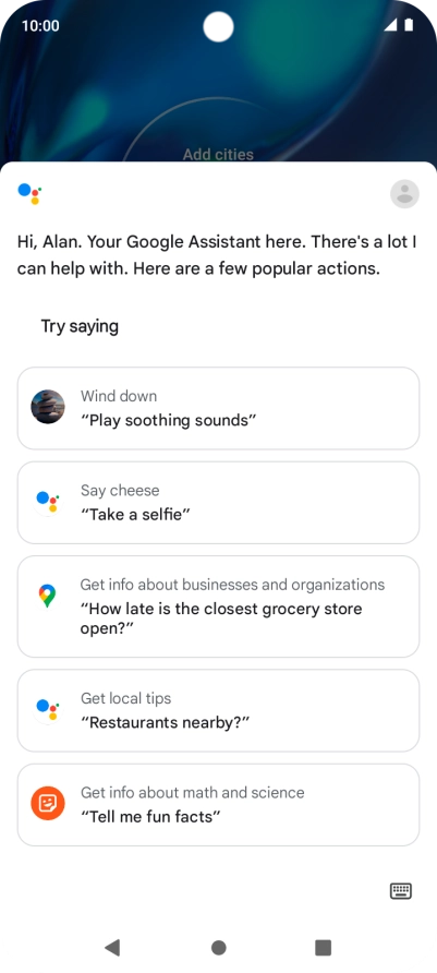 Press the profile icon.