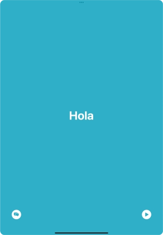 Press the split view icon to go back to display of both languages.