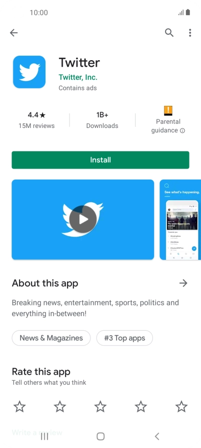 Press Install and follow the instructions on the screen to install the app.