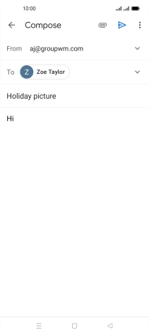 Write the required text and press the send icon.