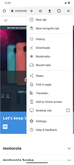 Press the star to add the bookmark.