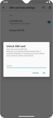 Key in your PIN and press OK.