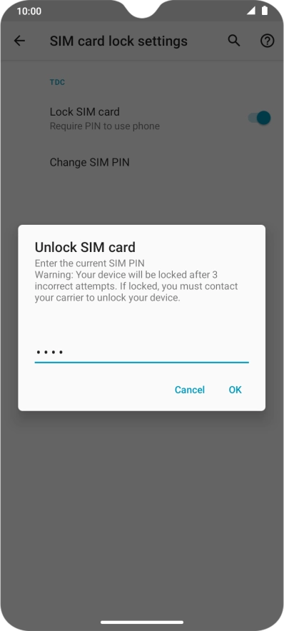 Key in your PIN and press OK.