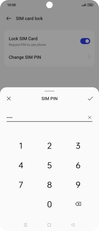 Key in your current PIN and press the confirm icon.