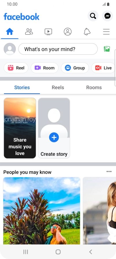 Press the text input field.