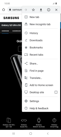 Press Settings.