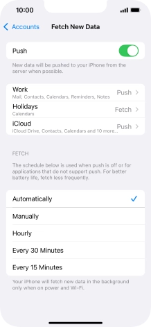 Press the indicator next to 