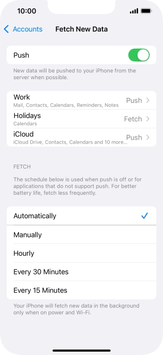 Press the indicator next to 