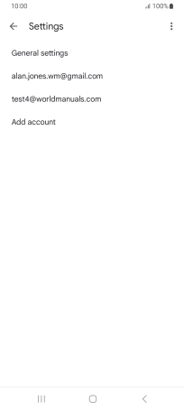 Press the required email account.