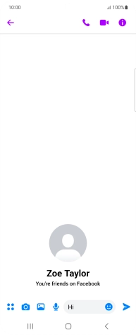Write the required message and press the send icon.