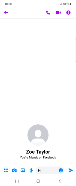 Write the required message and press the send icon.