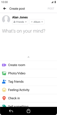 Press the text input field.