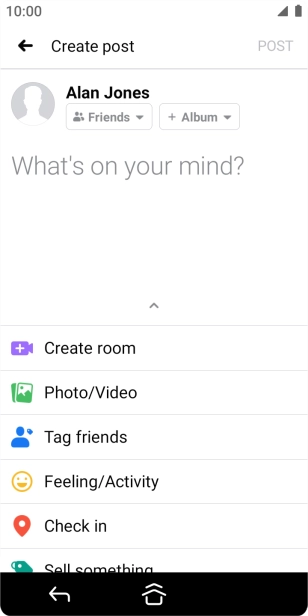 Press the text input field.