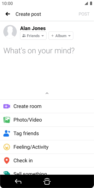 Press the text input field.