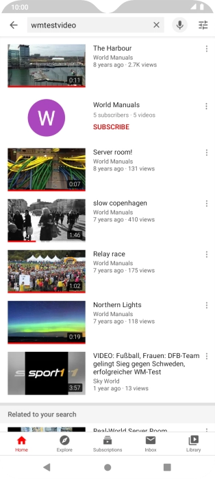 Press the required video clip.