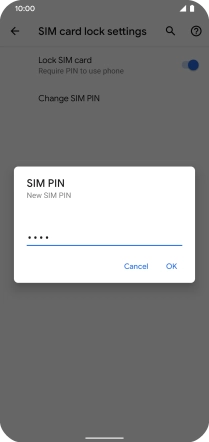Key in a new four-digit PIN and press OK.