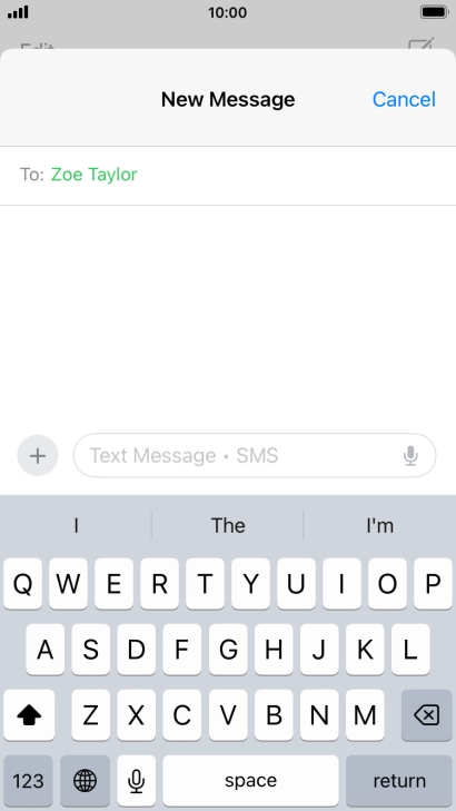Press the microphone icon and say the required text.