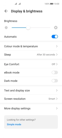 Press the indicator next to 