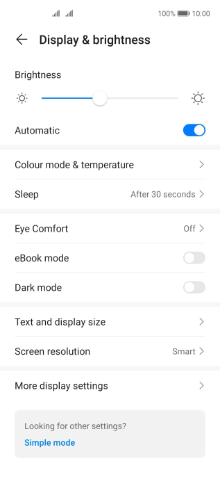 Press the indicator next to 