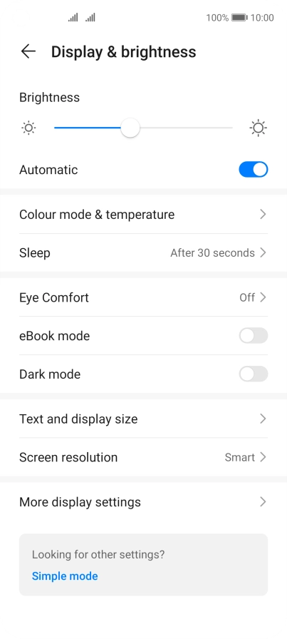 Press the indicator next to 