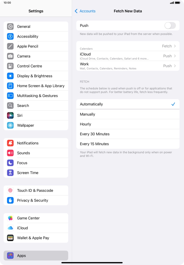 If you turn off the function, press the required setting.