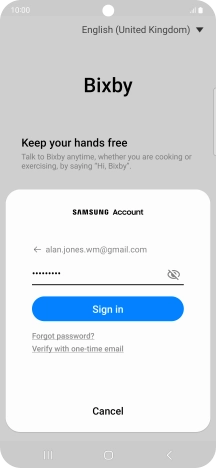 Press Sign in.