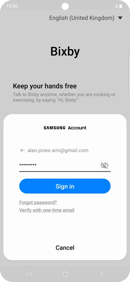 Press Sign in.