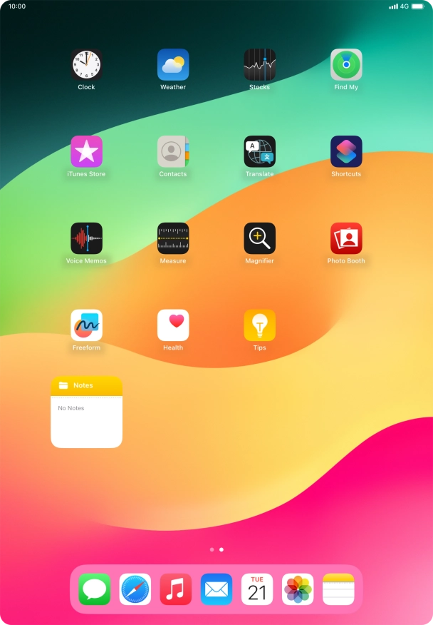 If you're using a Widget Stack: slide up or down on the stack to select the required widget.