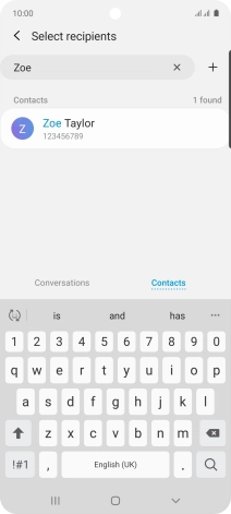 Press the required contact.