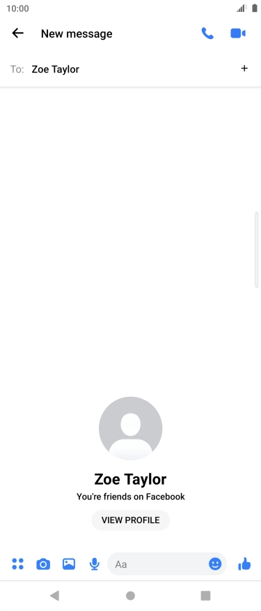 Press the text input field.