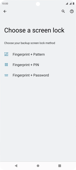 Press the required phone lock code and follow the instructions on the screen to create an additional phone lock code.