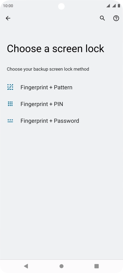 Press the required phone lock code and follow the instructions on the screen to create an additional phone lock code.